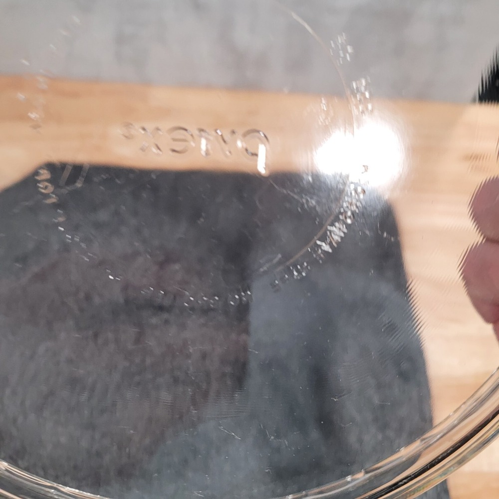 Vintage PYREX #229 9.5" Clear Glass Fluted Scalloped Edge Deep Dish Pie Plate - Picture 4 of 9